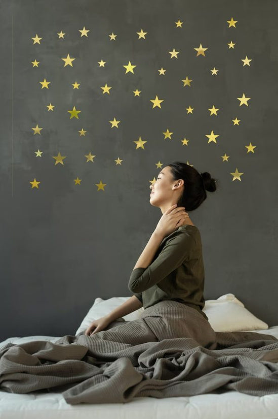 15 Gold Star Acrylic Wall Stickers for Kids' Room Decor