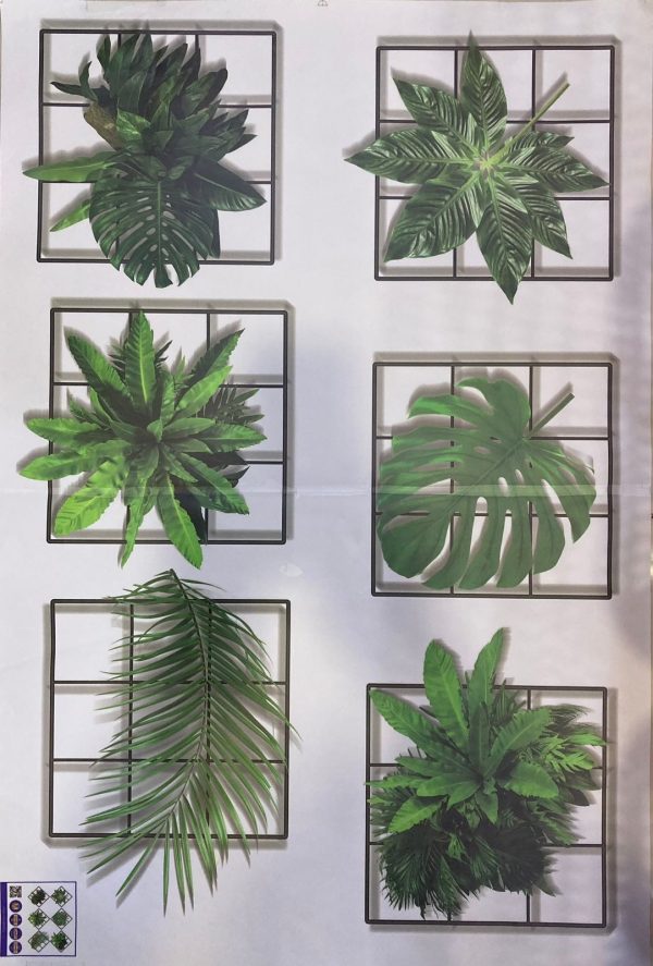 3D Green Plant Wall Stickers | Tropical Vivid Greenery for Living Room & Bedroom (Random Design)