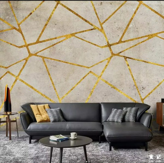 Golden Acrylic Mirror Wall Strips – 8 Ft Wall Decor