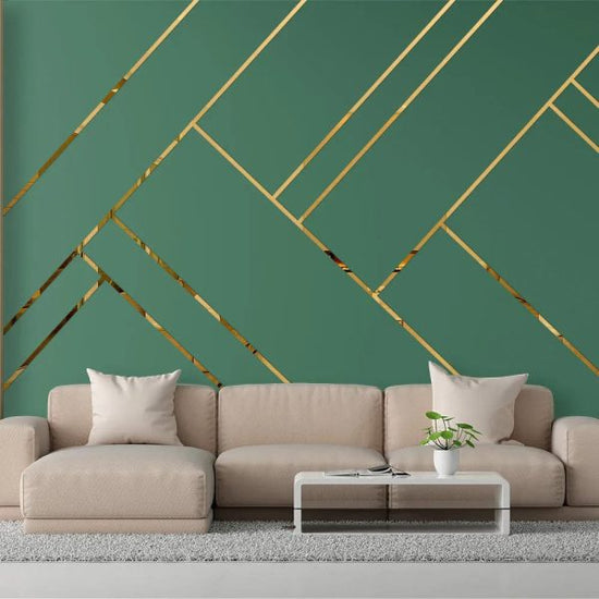 Golden Acrylic Mirror Wall Strips – 8 Ft Wall Decor