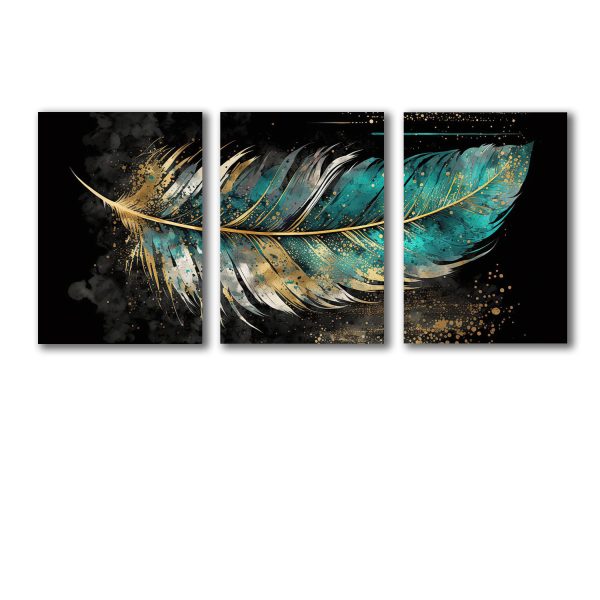 Set Of 3 Leaf Art Wooden Frames For Wall Decoration (8x11")