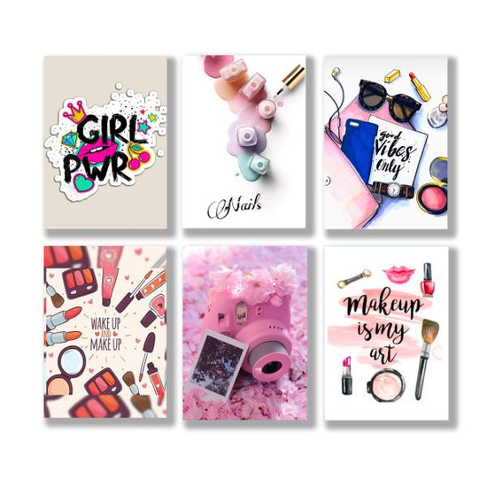 5-Piece Makeup-Themed Islamic Wall Art Set - 8x11