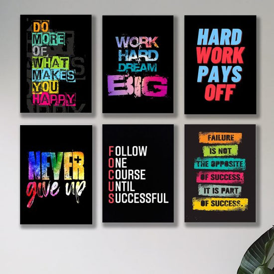 6-Pack Motivational Quote Frames - 8x11