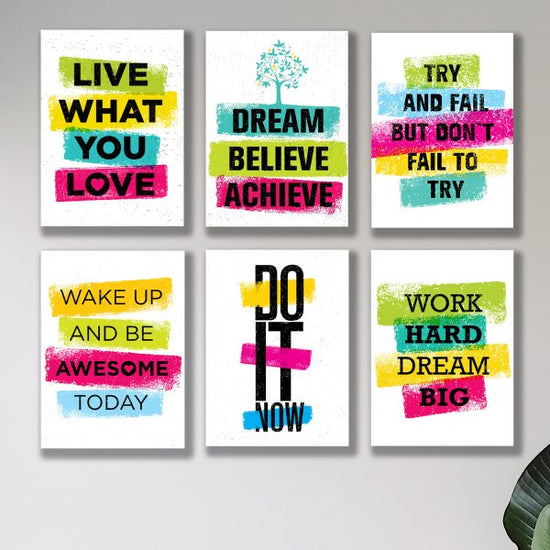 6-Pack Motivational Quote Frames - 8x11