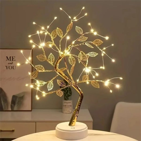 LED Tree Night Light | USB Powered Touch Lamp, DIY Xmas Tree Decor